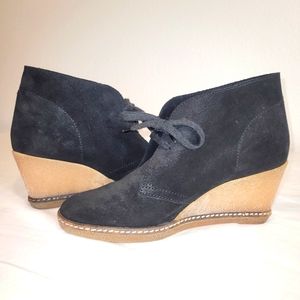 J. Crew Black Suede Wedges